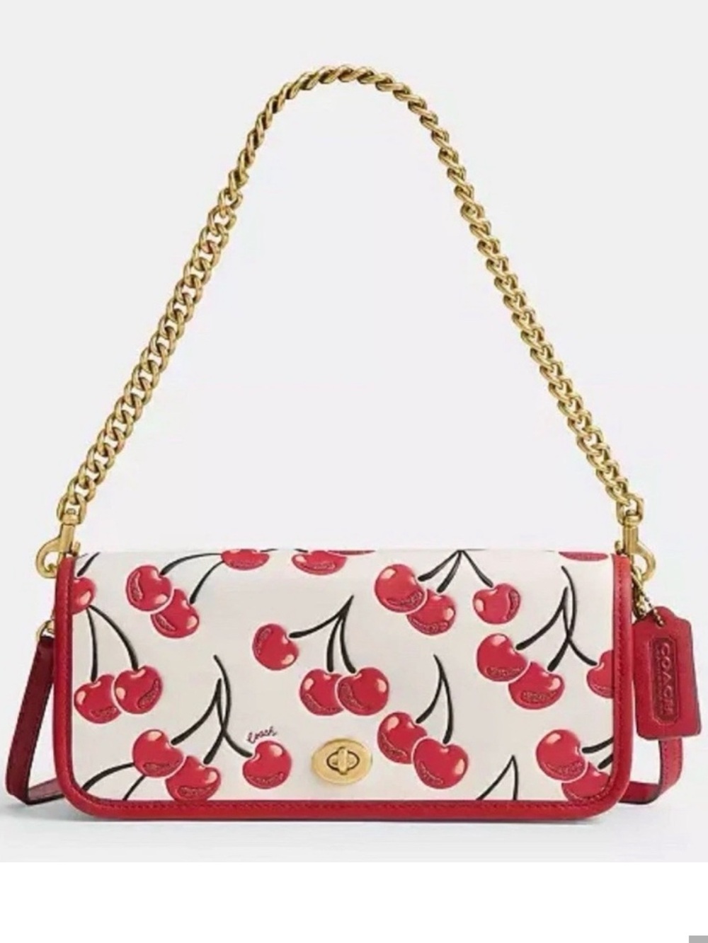 Coach Dinky Bag With Cherry Print